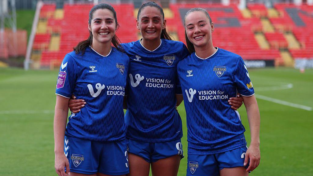 Durham Women players after a WSL 2 game