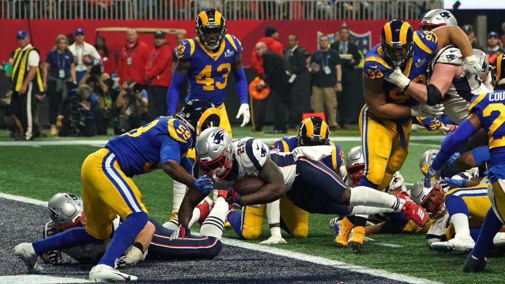 Touchdown during Super Bowl 53.