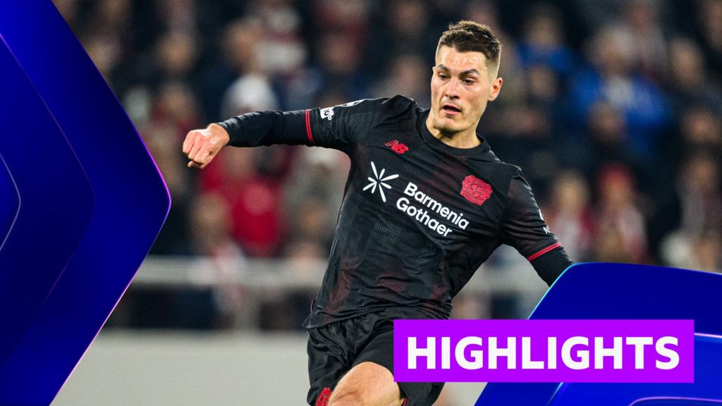 Schick puts Leverkusen in control against Olympiakos