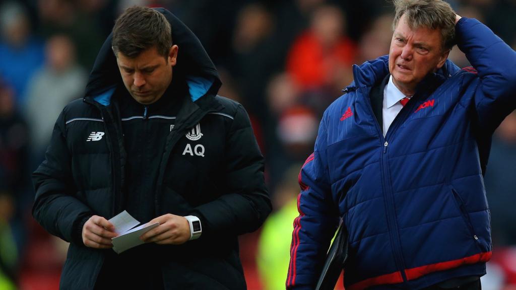 Louis van Gaal looks dejected