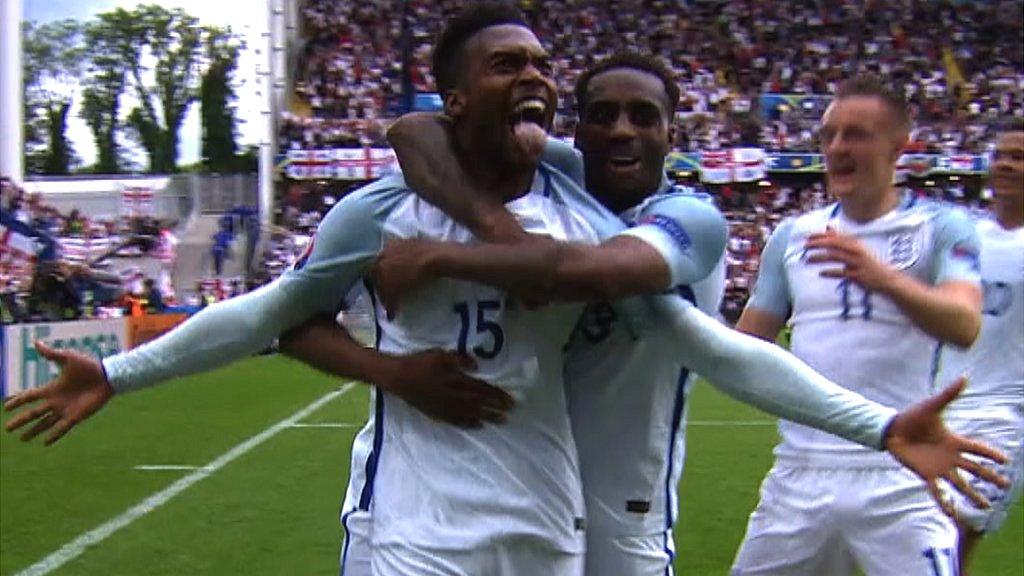 England's Daniel Sturridge celebrates