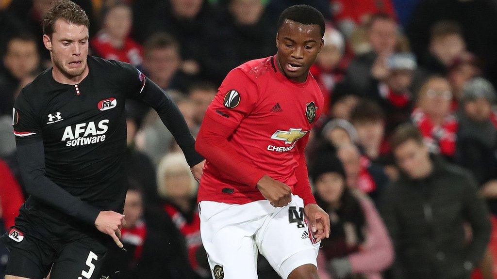 Ethan Laird made his Old Trafford first team debut as an 18-year-old in a Europa League win over Alkmaar in December 2019