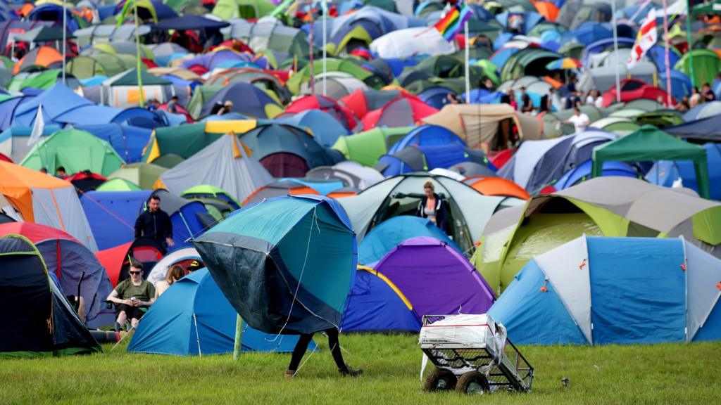 Tents at Glastonbury