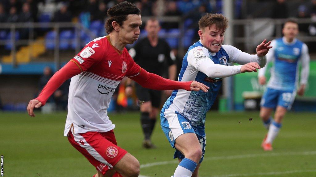 Zain Westbrooke in action for Stevenage