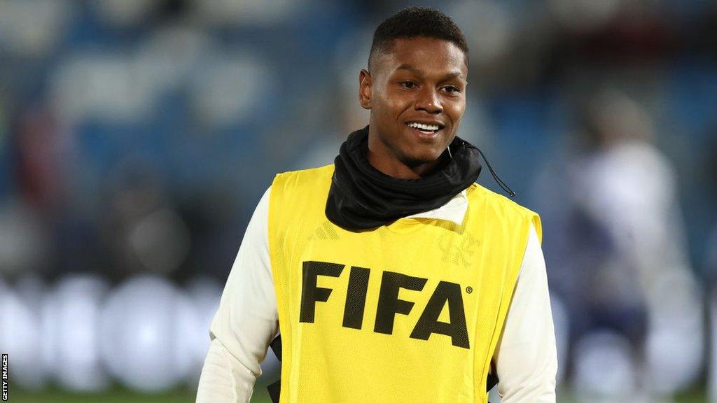 Matheus Franca before Flamenco's Fifa Club World Cup semi-final against Al Hilal in February.