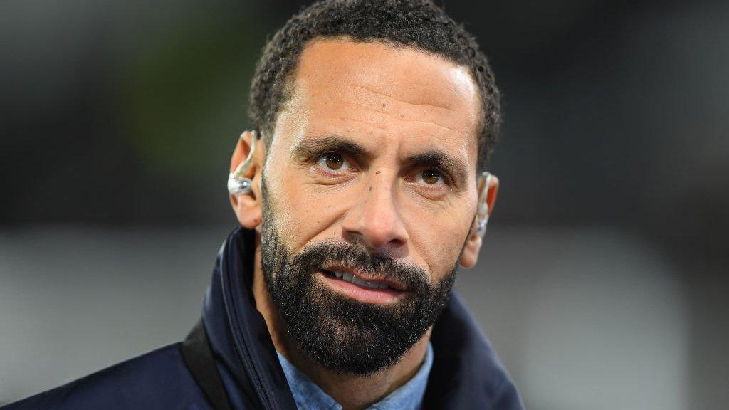 Former United player, Rio Ferdinand during the FA Cup match between Derby County and Manchester United at the Pride Park, Derby on Thursday 5th March 2020.