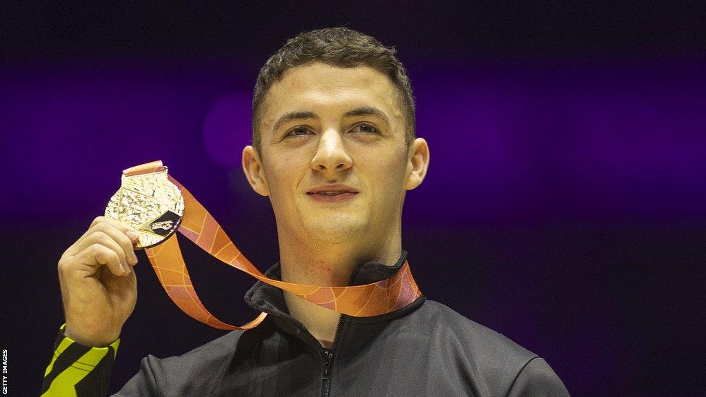 McClenaghan with his World Championships gold medal