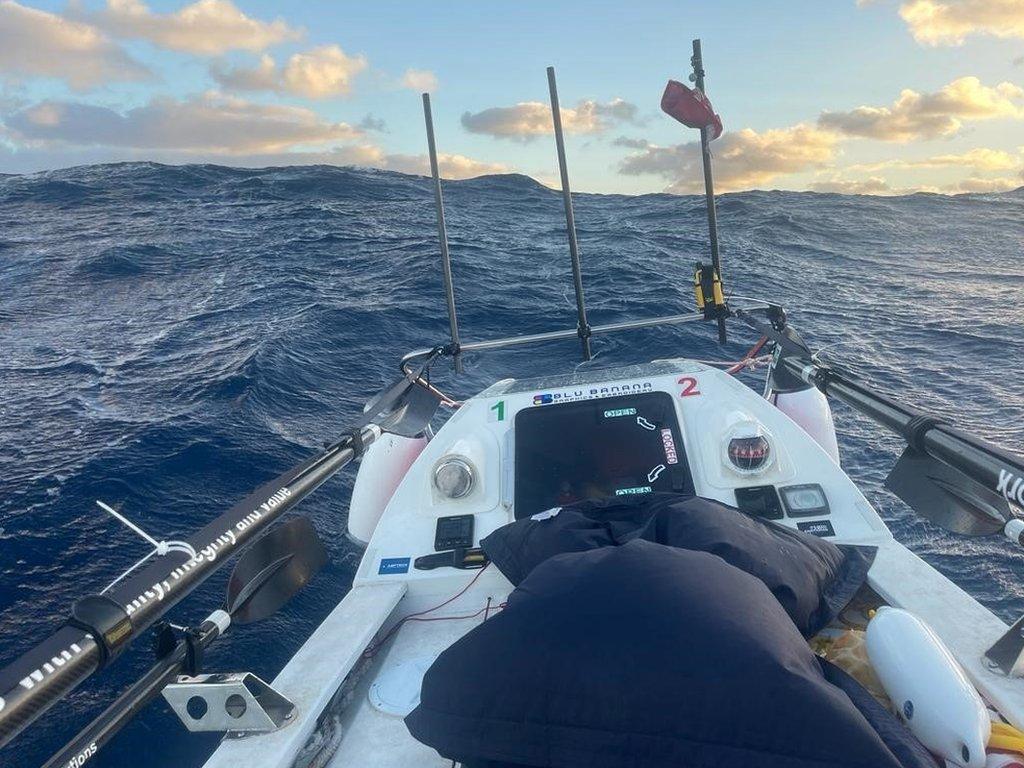 Boat in rough seas