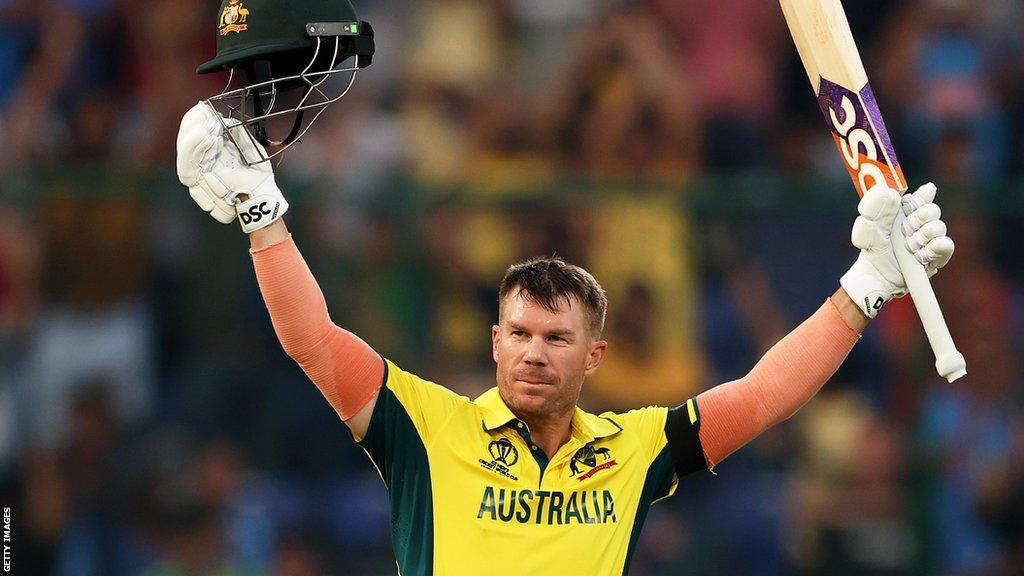 David Warner celebrates century