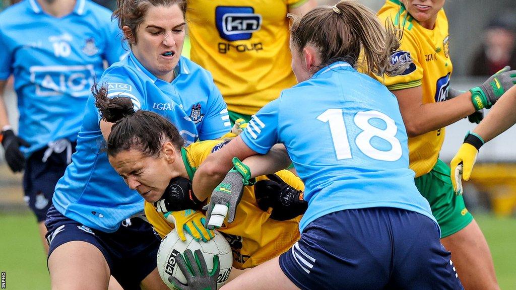 Geraldine McLaughlin in action for Donegal in the 2021 All-Ireland quarter-final against Dublin