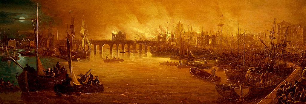 The Fire of London, September 1666 -unknown artist