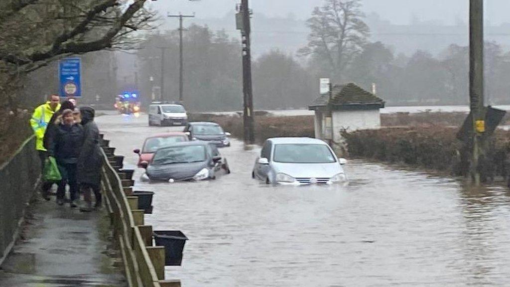 Flooding in Peterston super Ely