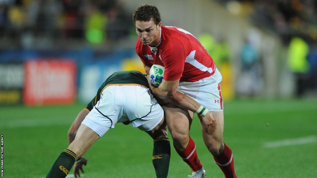 George North makes his World Cup debut against South Africa in 2011