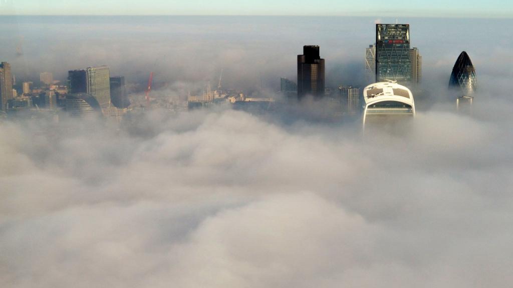 London in fog