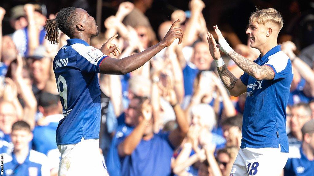 Freddie Ladapo celebrates