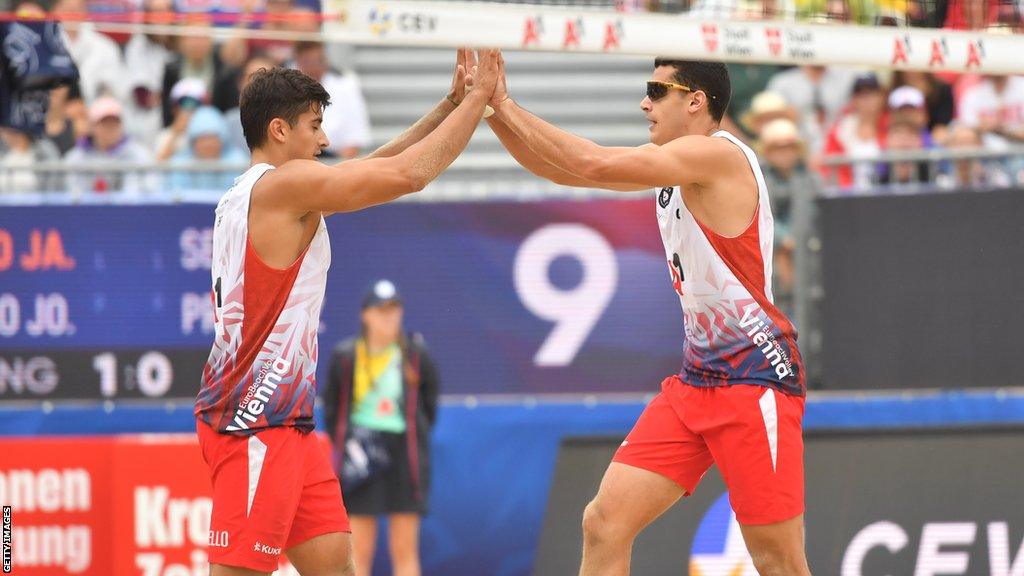 The Bello brothers are only the second British duo to have competed at the European Beach Volleyball Championships