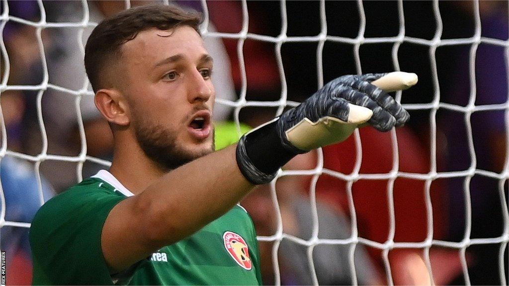 Adam Przybek in action for Walsall