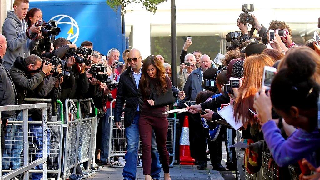 Cheryl arrives at Radio 1