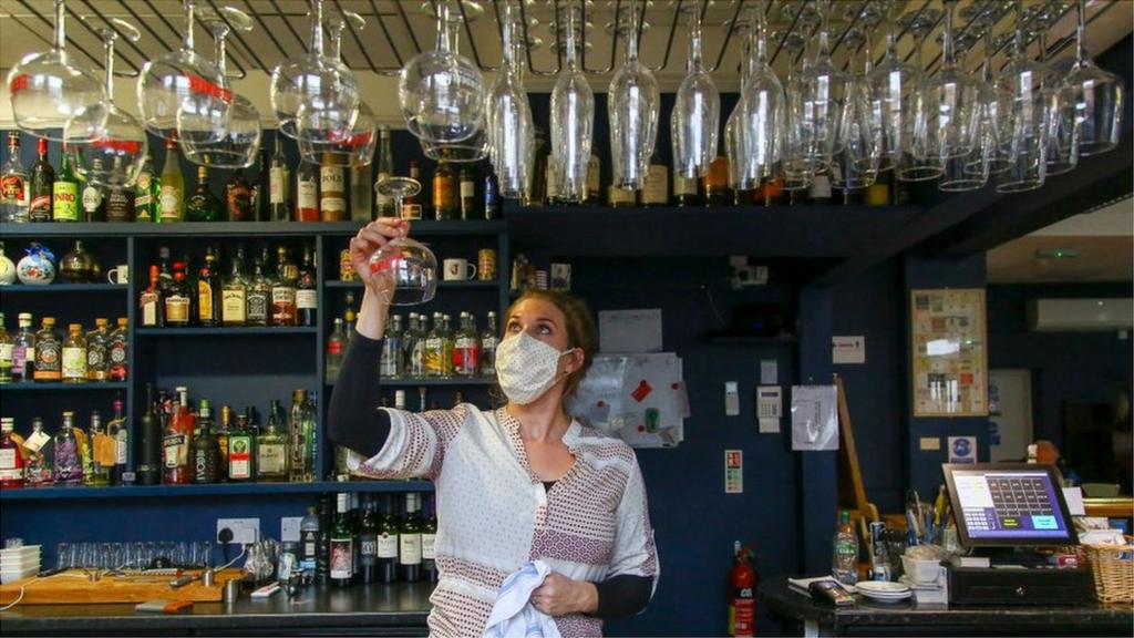 Woman in bar