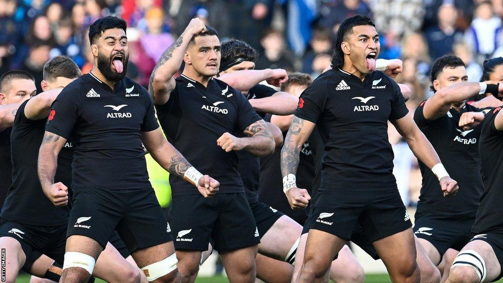 New Zealand doing the haka