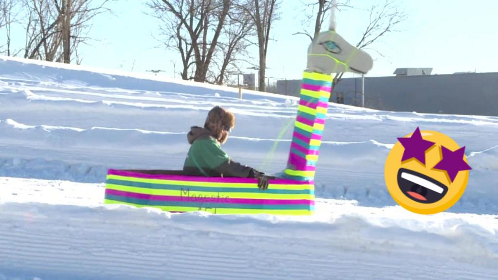 These guys have made their own sleds for snow racing - BBC Newsround