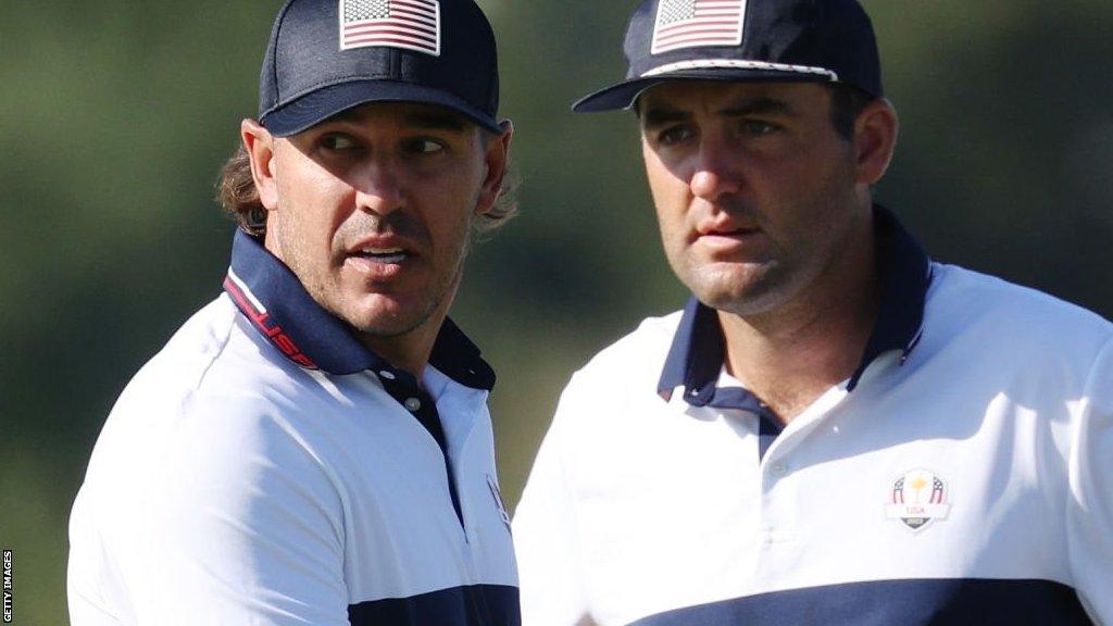 Brooks Koepka and Scottie Scheffler at the Ryder Cup