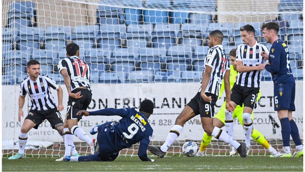 Bakayoko slams in Dundee's opener after 16 minutes