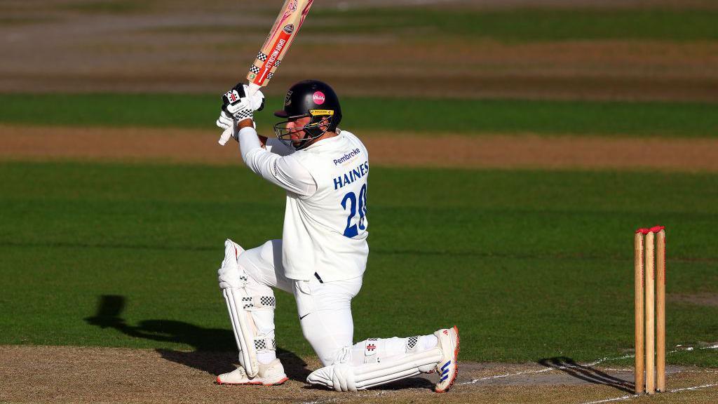 Sussex batter Tom Haines in action 