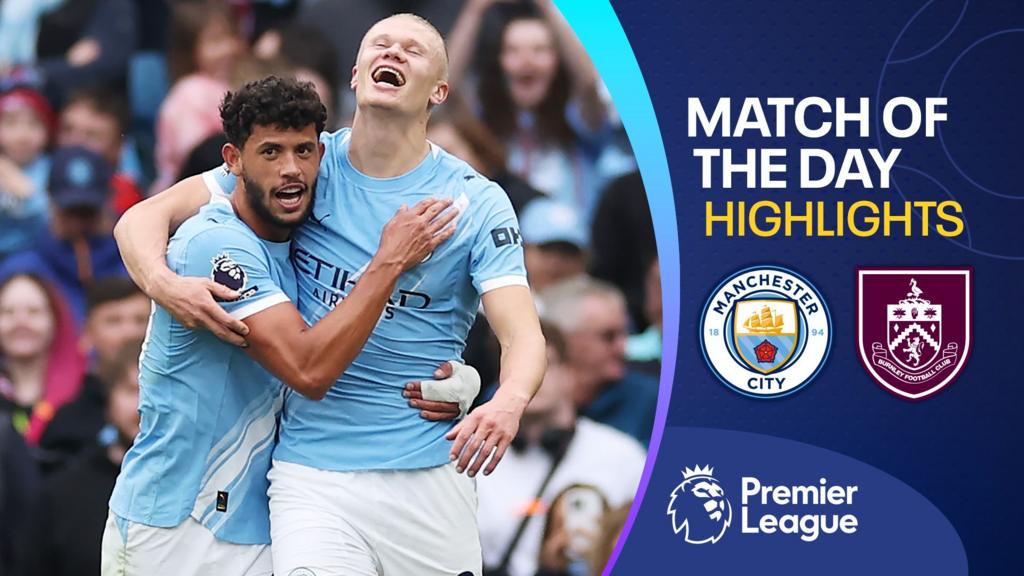 Haaland double helps City hit five past Burnley