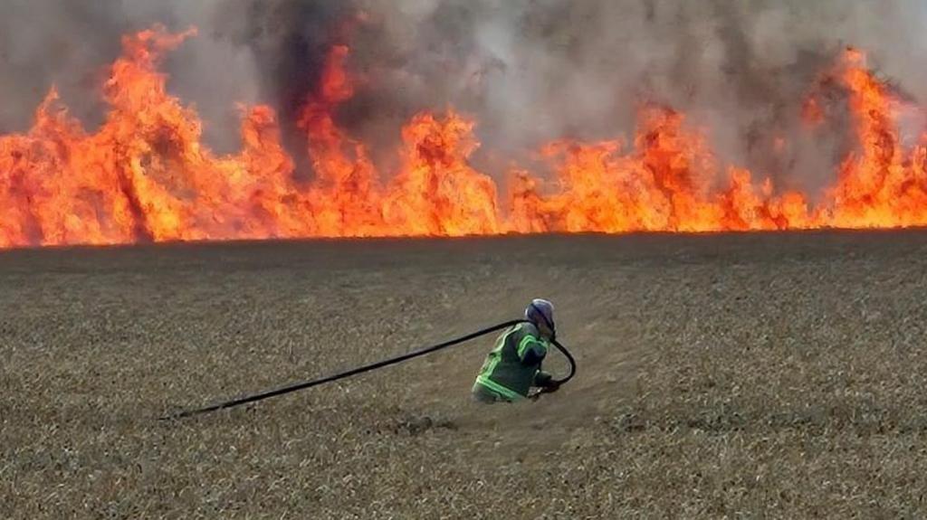 Fire in Island Road in Hersden, Canterbury