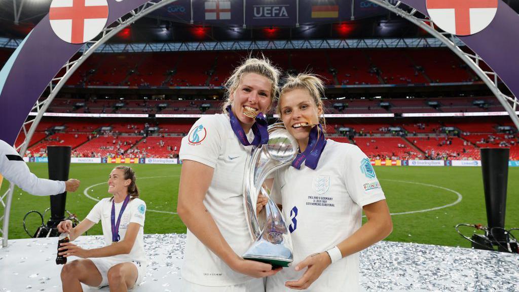 Millie Bright and Rachel Daly