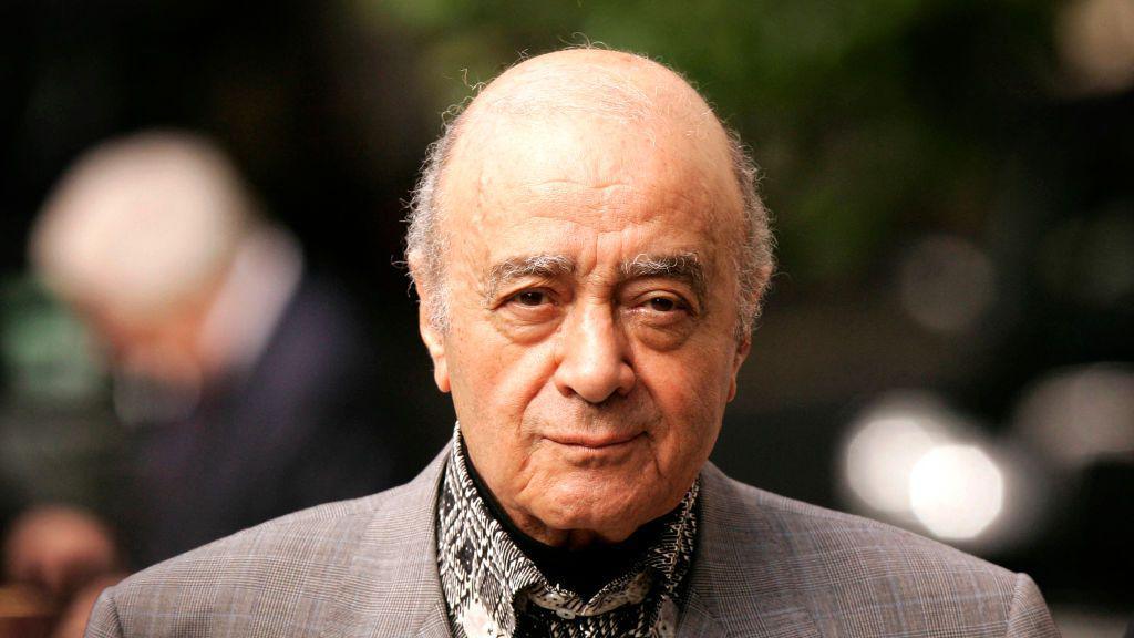 Mohamed Al Fayed dressed in a suit