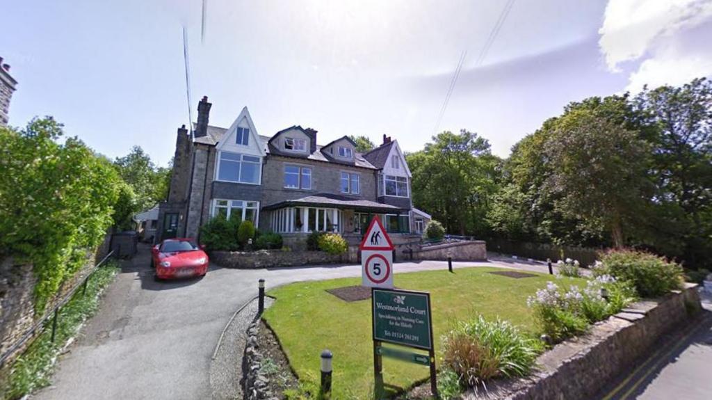 A view of the entrance to Westmorland Court care home in Arnside