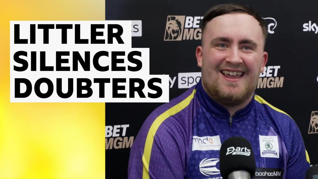 Premier League Darts Luke Littler on silencing 'doubters' BBC Sport