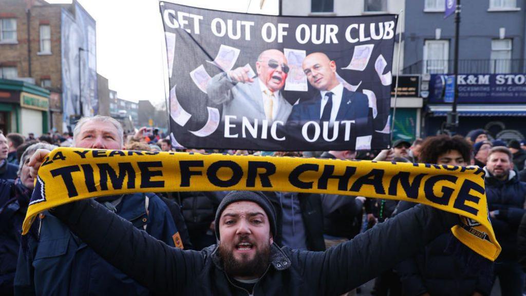Spurs fans staged regular protests against Daniel Levy as they were unhappy with his leadership