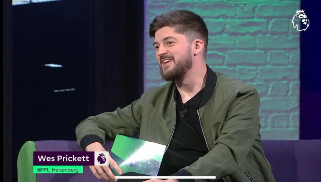 FPL Heisenberg on a sofa in a TV studio