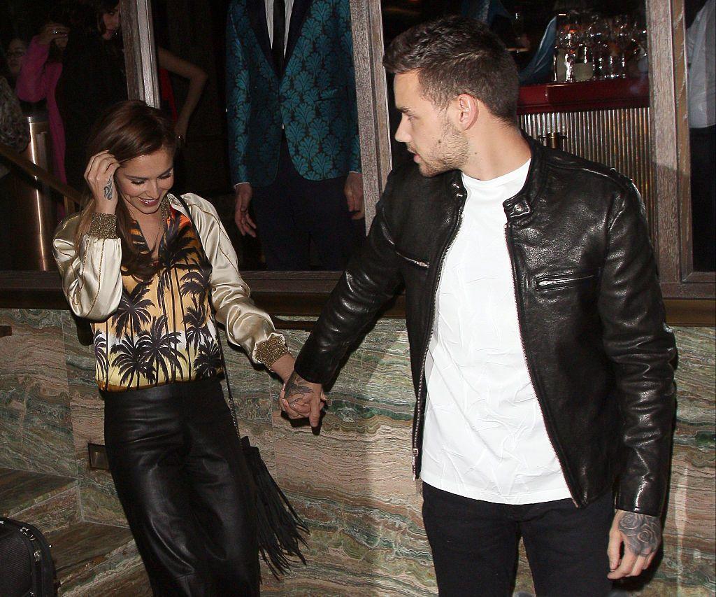 Liam Payne and Cheryl Cole at a restaurant in London