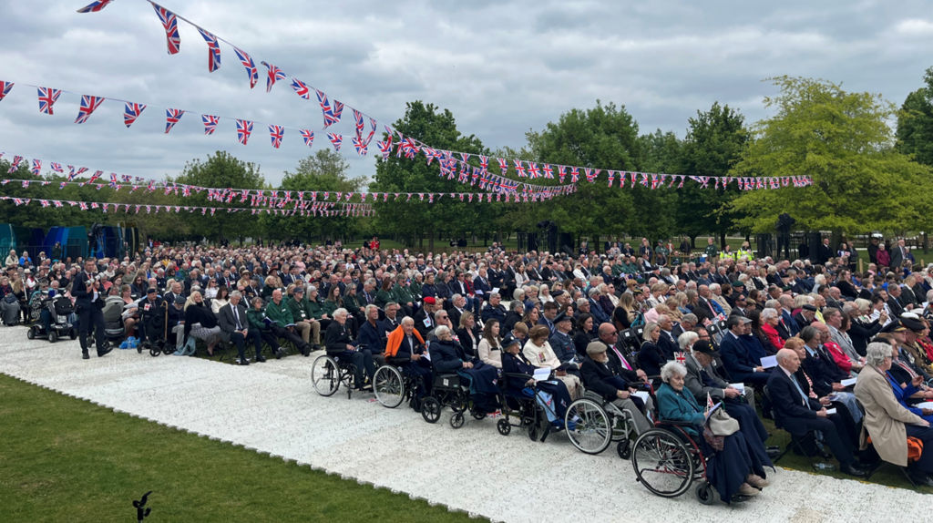 Veterans and families attend memorial service at the National Memorial Arboretum in Staffordshire
