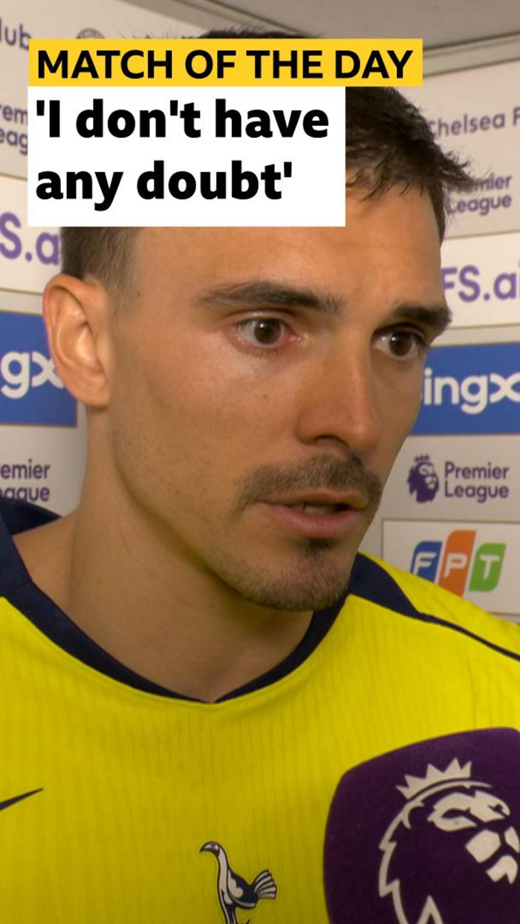 Premier League: Joao Palhinha insists Tottenham can avoid relegation with one game to go - BBC