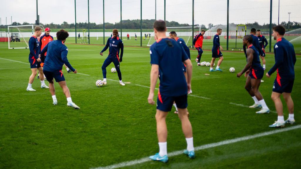 Manchester United training
