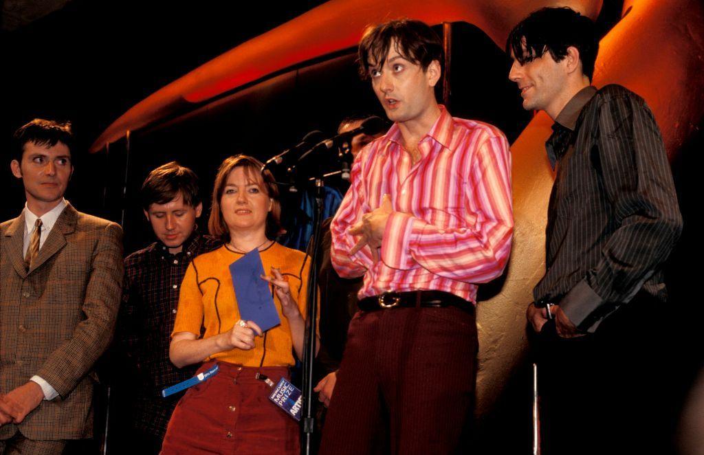 Pulp accept the 1996 Mercury Prize