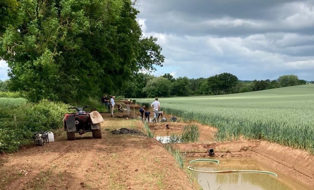 Volunteers working on the scheme.