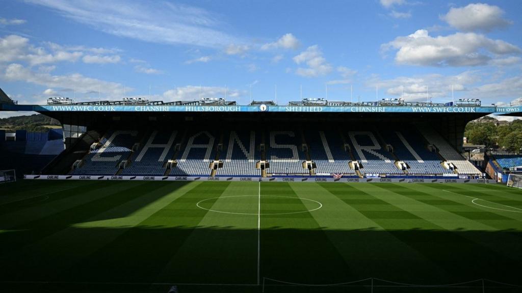 An empty football stadium