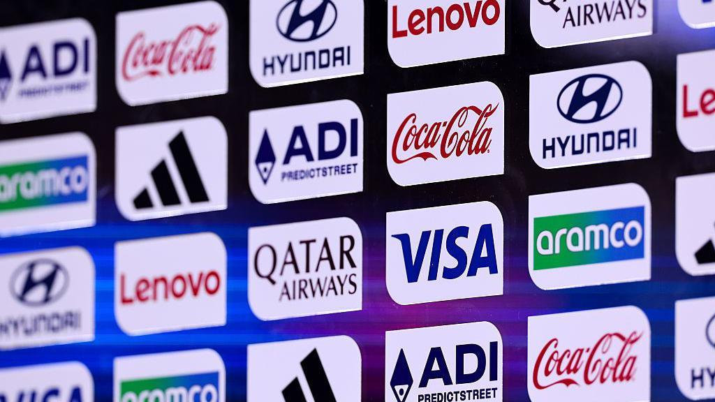 Some of Fifa's main sponsors on a poster