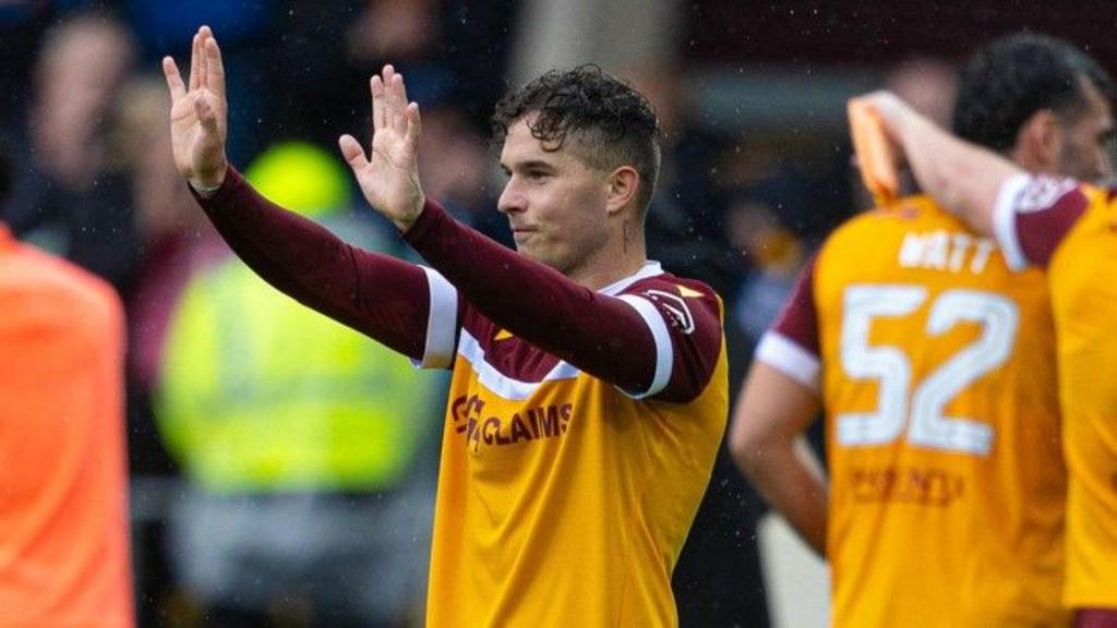 Motherwell's Davor Zdravkovski at full-time 