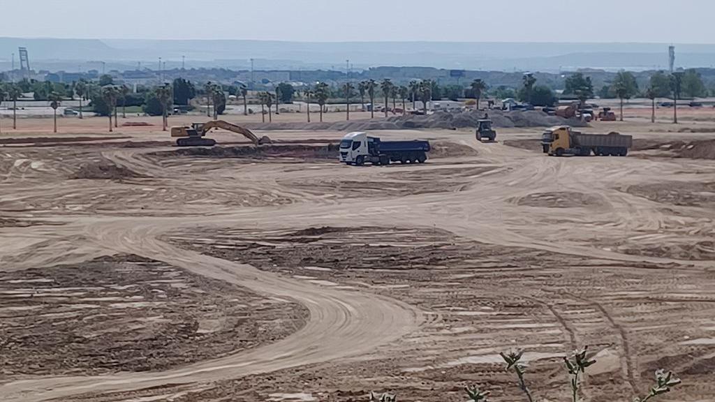 Construction work taking place on the Madring circuit that will host the 2026 Spanish Grand Prix