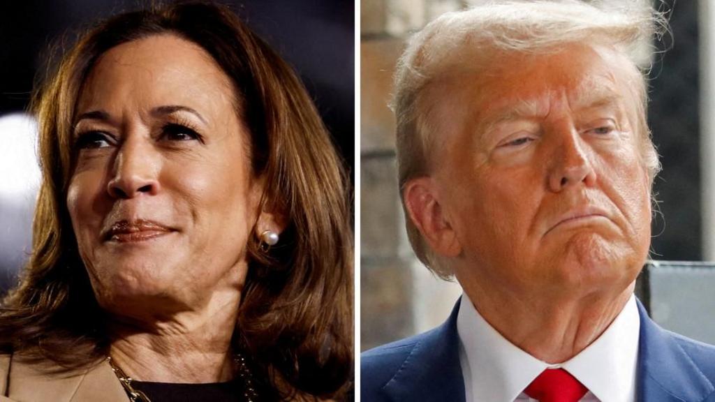 Donald Trump and Kamala Harris