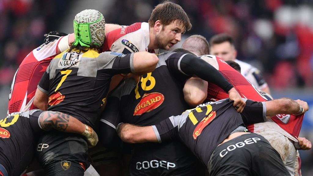 Iain Henderson in action against La Rochelle in 2018