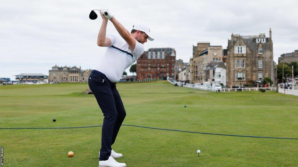 Matthew McClean in action during a practice round at St Andrews