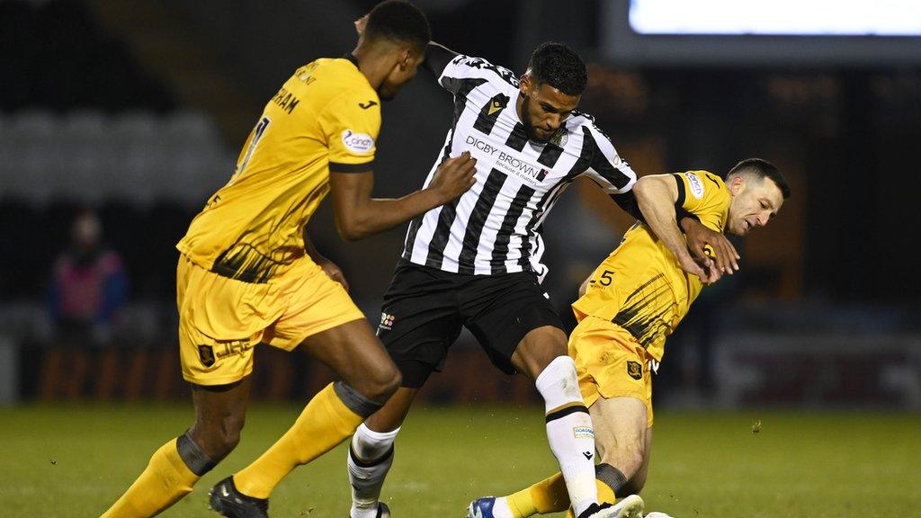 Jonah Ayunga made his first start for St Mirren since January and showed a high level of fitness and threat in a hard-fought affair before being replaced on the hour.